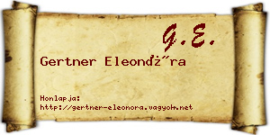 Gertner Eleonóra névjegykártya